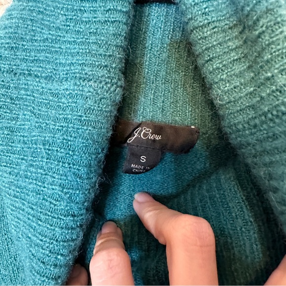 J. CREW green Supersoft turtleneck wool-alpaca sweater dress S - Picture 6 of 12